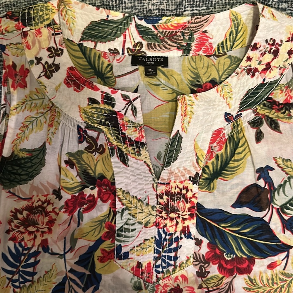 Talbots Tropical Sleeveless Top